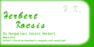 herbert kocsis business card